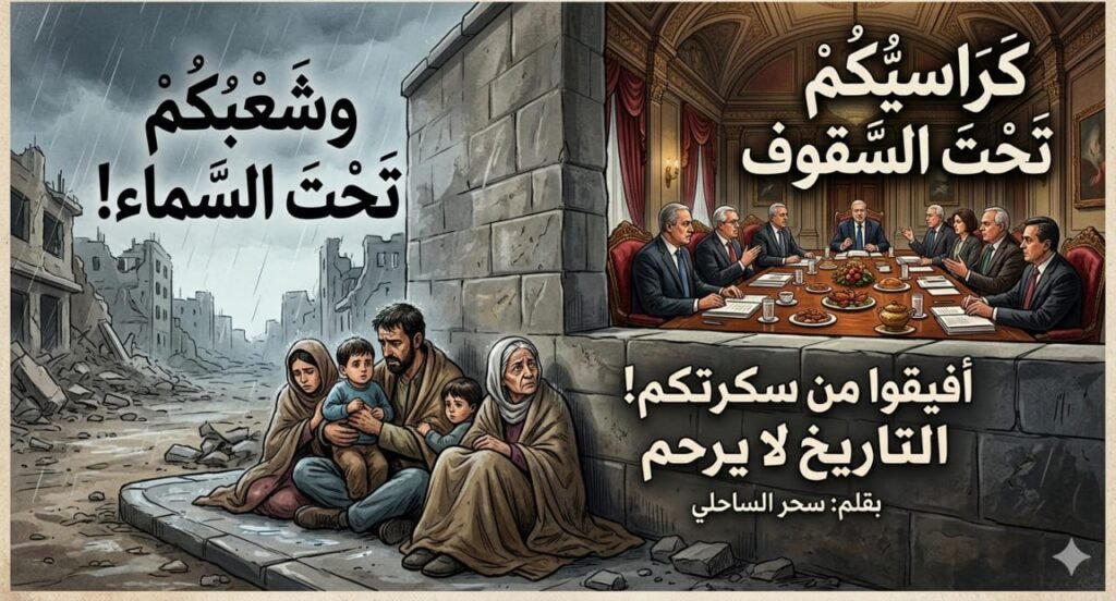 كراسيُّكم تحت السقوف.. وشعبُكم تحت السماء!/سحر الساحلي